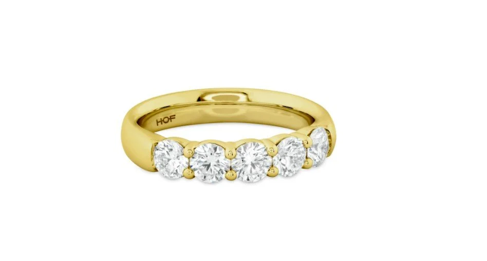 18K Yellow Gold Signature 5 Stone Band HBASIG500258Y-C